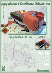 Multicar M21 - Dieselkarre DK 2004 (kurz DK 4), DDR 1959 1:25 rot