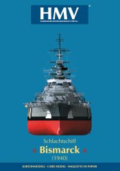 (inkl. Lasercut) Panzerschiff Bismarck (1940) Tarnbemalung 1:250