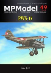 polnisches Jagdflugzeug aus dem Jahr 1930 PWS-15 1:33