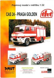 Feuerwehrfahrzeug / Tanklöschfahrzeug CAS 24 – Praga Golden 4×4 1:32 selten