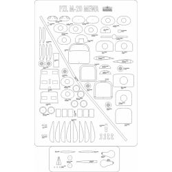 LC-Spanten-/Rad-/Detailsatz für PZL M-20 Mewa (Möwe) - Lizenzbau der Piper PA-34 Seneca II 1:33 Answer KS 6/2024