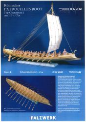 Römisches Patrouillenboot Typ Oberstimm 1 um 110 n. Chr. in zwei Versionen (als Ruder- oder als Segelboot) 1:32 extrempräzise