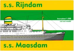 Passagierschiff s/s Rijndam (bzw. s/s Ryndam) oder optional s/s Maasdam der Holland-America Line (später polnische Stefan Batory) 1:300