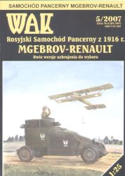 russischer Panzerwagen Mgebrov-Renault (1916) 2 optionalen Versionen 1:25