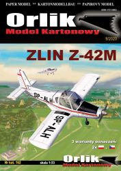 Schul- und Trainingsflugzeug ZLIN Z-42M in 3 optionalen Bemalungsmustern 1:33 präzise