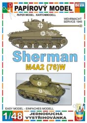 Mittelpanzer Sherman M4A2 (76)W - Beutefahrzeug der Deutschen Wehrmacht 1:48 einfach