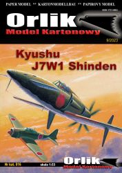 Entenflugzeug Kyushu J7W1 Shinden 1:33 übersetzt