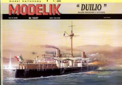 skurriles Panzerschiff Duilio (1876) 1:200 Offsetdruck