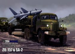 sowjetische Boden-Luft-Rakete SA-2 Dwina auf Lkw Zil-157 1:25