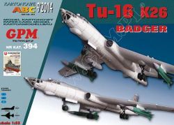 sowjetisches Bombenflugzeug Tupolew Tu-16 K26 Badger 1:33 inkl. Spantensatz