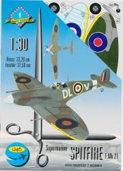 britisches Jagdflugzeug Supermarine Spitfire F. Mk 21 1:30 deutsche Bauanleitung