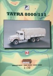 schwerer Lastkraftwagen Tatra 8000/111, Pritsche mit Plane 1:32 präzise