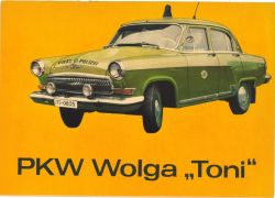 PKW GAS M-21S Wolga „Toni“ der DDR-Volkspolizei 1:25 Verlag Junge Welt (1970), äußerst selten