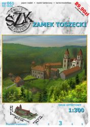 Burg Toszek / Tost im Bauzustand aus dem 16. Jh. 1:300 umfangreich
