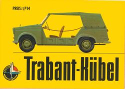 Trabant 601 Kübel  1:25 DDR-Verlag Junge Welt (Kranich Modell Bogen, 1968), selten