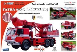 tschechischer Feuerwehr-Bagger auf Tatra 815-7 6x6 UDS 214 1:25 präzise