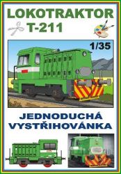 tschoslowakischer Lokotraktor (Rangierlok) T-211 grün 1:35 einfach