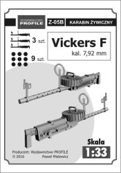 3x MG + 9x Magazin Vickers F 7,92 mm (Resine-Lasercut-Modell) 1:33 - Kopie
