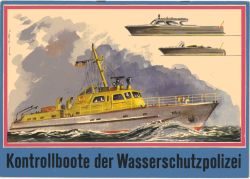 3 Kontrollboote der Wasserschutzpolizei (Deutsche Volkspolizei) 1:100 DDR-Verlag Junge Welt (1971)
