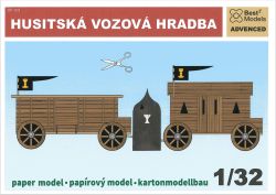 Kleines Diorama mit zwei verschiedene Hussiten-Schlachtwagen (Kriegswagen) 1:32 relativ einfach