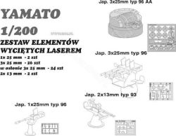 Lasercut-Flak-Bewaffnung für IJN Yamato 1:200