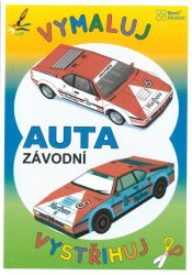 zwei Rennwagen Skoda Octavia WRC und BMW Procar M-1 + Malbuch